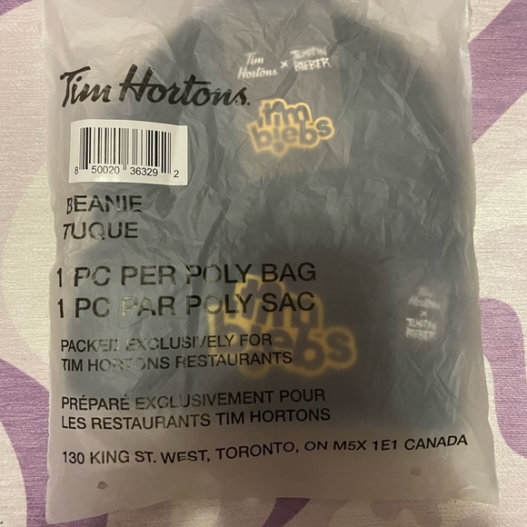 BRAND NEW, NEVER OPENED TimBiebs Beanie - Picture 2 of 3